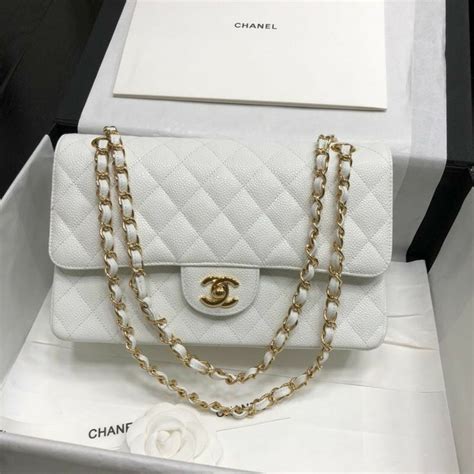 white chanel bags|chanel bags white color.